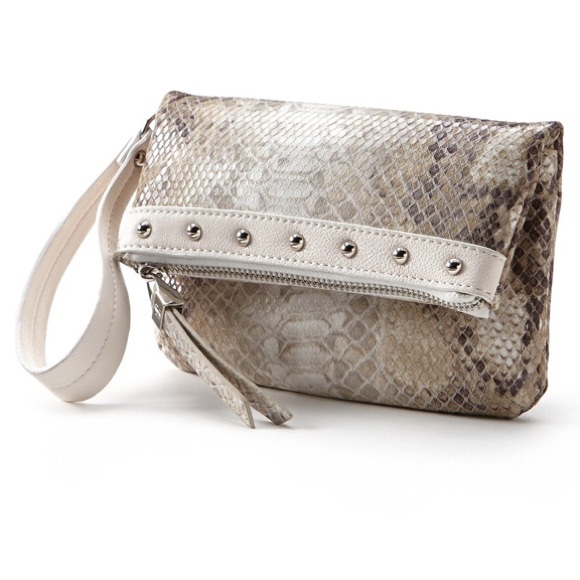 Jennifer Lopez Handbags - 2/$30 JLo Lisbeth Snakeskin Studded Wristlet